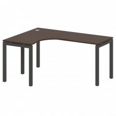 Metal System Quattro Стол криволинейный левый на П-образном м/к 50БП.СА-4 (L) Венге Цаво/Металл Антр