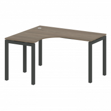Metal System Quattro Стол криволинейный левый на П-образном м/к 50БП.СА-3 (L) Вяз Благородный/Металл
