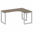 Metal System Quattro Стол криволинейный правый на О-образном м/к 50БО.СА-4 (R) Вяз Благородный/Метал