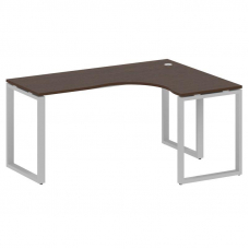 Metal System Стол криволинейный правый на О-образном м/к БО.СА-4 (R) Венге Цаво/Металл Серый 1600*12
