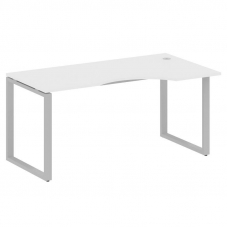 Metal System Стол криволинейный правый на О-образном м/к БО.СА-1 (R) Белый/Металл Серый 1600*900*750