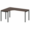 Metal System Quattro Стол криволинейный левый на П-образном м/к 40БП.СА-4 (L) Венге Цаво/Металл Антр