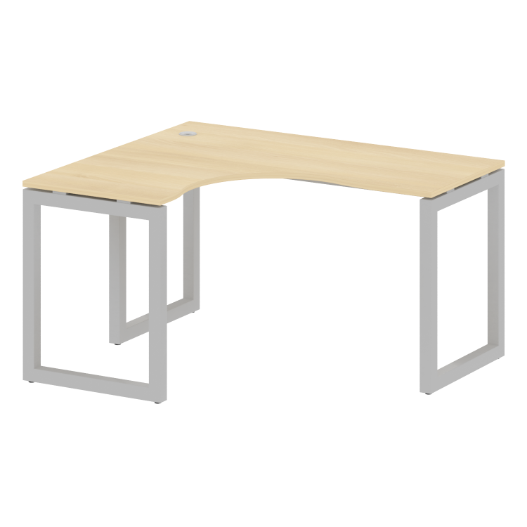 Metal System Quattro Стол криволинейный левый на О-образном м/к 50БО.СА-3 (L) Акация Лорка/Металл Се