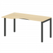 Metal System Quattro Стол криволинейный левый на П-образном м/к 50БП.СА-1 (L) Акация Лорка/Металл Ан
