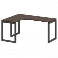 Metal System Quattro Стол криволинейный левый на О-образном м/к 50БО.СА-4 (L) Венге Цаво/Металл Антр