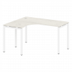 Metal System Quattro Стол криволинейный левый на П-образном м/к 40БП.СА-3 (L) Дуб Наварра/Металл Бел