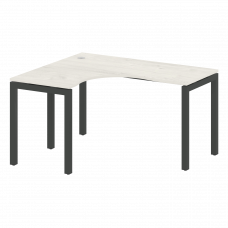 Metal System Quattro Стол криволинейный левый на П-образном м/к 50БП.СА-3 (L) Дуб Наварра/Металл Ант