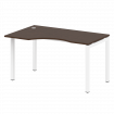 Metal System Quattro Стол криволинейный левый на П-образном м/к 50БП.СА-2 (L) Венге Цаво/Металл Белы