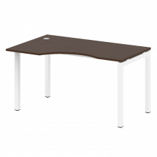 Metal System Quattro Стол криволинейный левый на П-образном м/к 50БП.СА-2 (L) Венге Цаво/Металл Белы