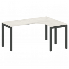 Metal System Quattro Стол криволинейный правый на П-образном м/к 50БП.СА-4 (R) Дуб Наварра/Металл Ан