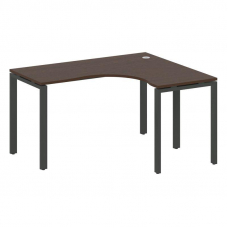 Metal System Стол криволинейный правый на П-образном м/к БП.СА-3 (R) Венге Цаво/Металл Антрацит 1400