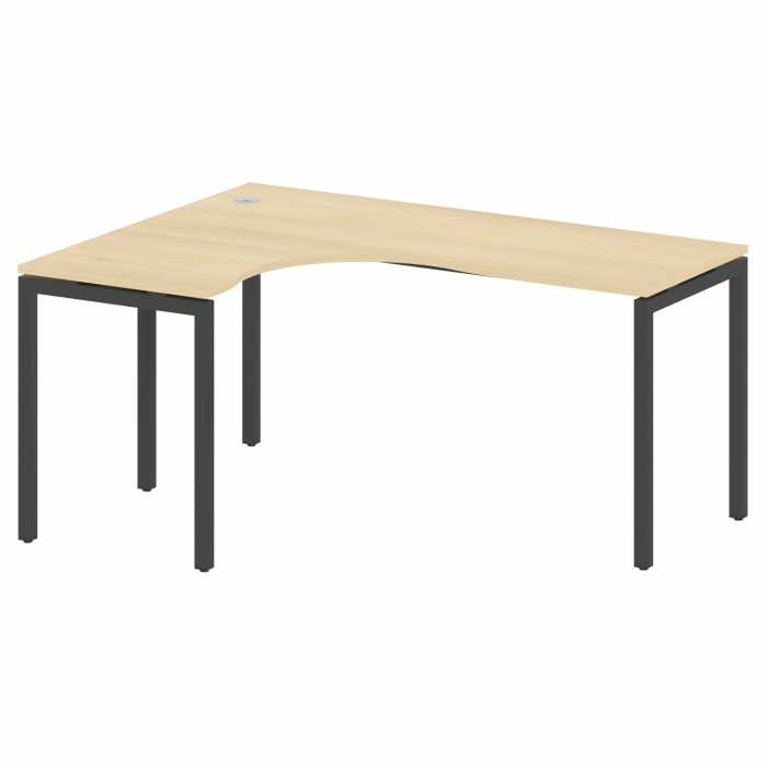 Metal System Quattro Стол криволинейный левый на П-образном м/к 40БП.СА-4 (L) Акация Лорка/Металл Ан