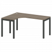 Metal System Quattro Стол криволинейный левый на П-образном м/к 50БП.СА-4 (L) Вяз Благородный/Металл