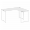 Metal System Quattro Стол криволинейный правый на О-образном м/к 50БО.СА-3 (R) Белый/Металл Белый 14