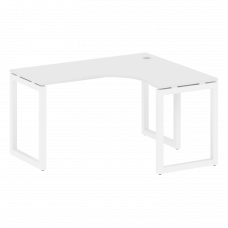 Metal System Quattro Стол криволинейный правый на О-образном м/к 50БО.СА-3 (R) Белый/Металл Белый 14