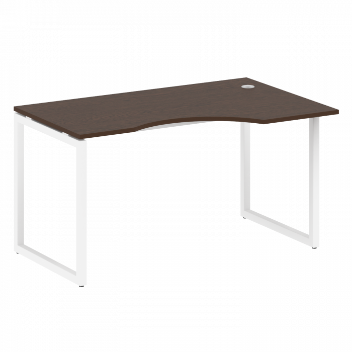 Metal System Quattro Стол криволинейный правый на О-образном м/к 40БО.СА-2 (R) Венге Цаво/Металл Бел