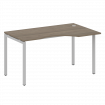 Metal System Quattro Стол криволинейный правый на П-образном м/к 40БП.СА-2 (R) Вяз Благородный/Метал