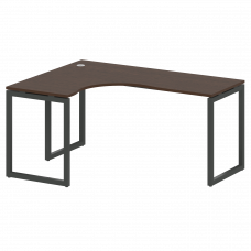 Metal System Quattro Стол криволинейный левый на О-образном м/к 40БО.СА-4 (L) Венге Цаво/Металл Антр