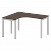 Metal System Quattro Стол криволинейный левый на П-образном м/к 50БП.СА-3 (L) Венге Цаво/Металл Серы