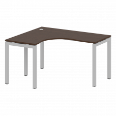 Metal System Quattro Стол криволинейный левый на П-образном м/к 50БП.СА-3 (L) Венге Цаво/Металл Серы