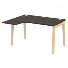 Onix Wood Стол эргономичный левый OW.SA-3 (L) Дуб Мали/Дуб Светлый/Металл Белый 1380*1180*750 (800/4