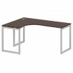 Metal System Quattro Стол криволинейный левый на О-образном м/к 40БО.СА-4 (L) Венге Цаво/Металл Серы
