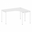 Metal System Quattro Стол криволинейный правый на П-образном м/к 40БП.СА-3 (R) Белый/Металл Белый 14