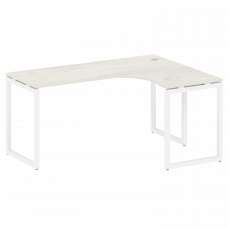 Metal System Quattro Стол криволинейный правый на О-образном м/к 40БО.СА-4 (R) Дуб Наварра/Металл Бе