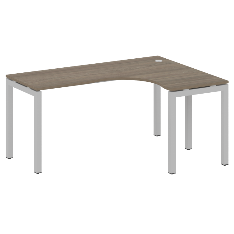 Metal System Quattro Стол криволинейный правый на П-образном м/к 50БП.СА-4 (R) Вяз Благородный/Метал