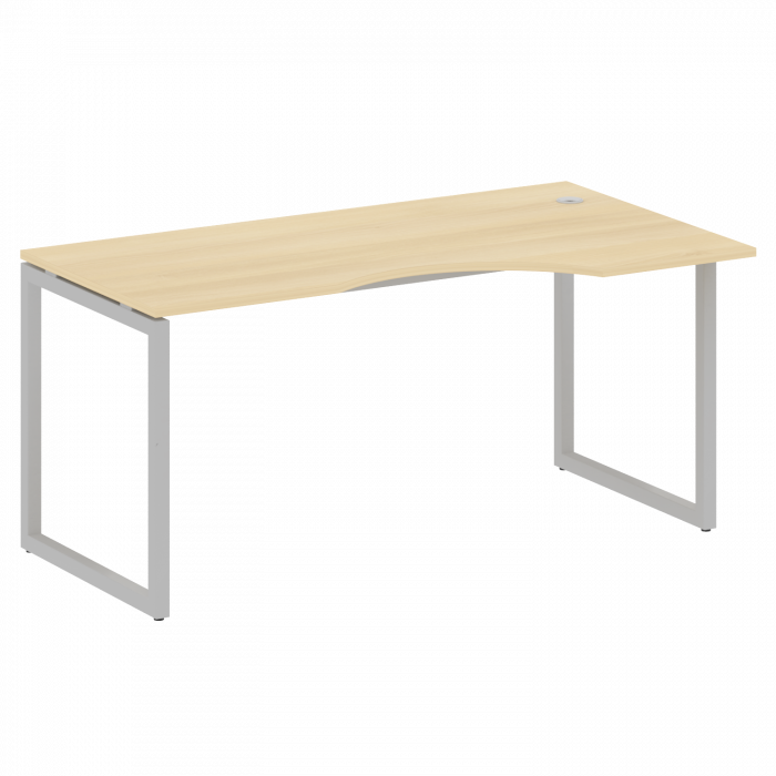 Metal System Quattro Стол криволинейный правый на О-образном м/к 40БО.СА-1 (R) Акация Лорка/Металл С