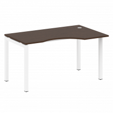 Metal System Quattro Стол криволинейный правый на П-образном м/к 50БП.СА-2 (R) Венге Цаво/Металл Бел