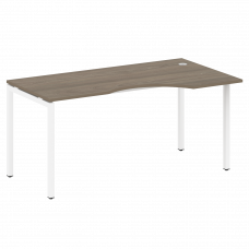 Metal System Quattro Стол криволинейный правый на П-образном м/к 40БП.СА-1 (R) Вяз Благородный/Метал