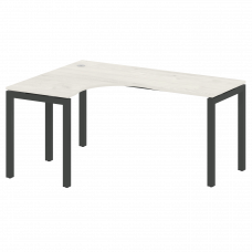 Metal System Quattro Стол криволинейный левый на П-образном м/к 50БП.СА-4 (L) Дуб Наварра/Металл Ант