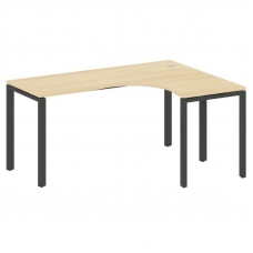 Metal System Стол криволинейный правый на П-образном м/к БП.СА-4 (R) Акация Лорка/Металл Антрацит 16