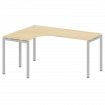 Metal System Quattro Стол криволинейный левый на П-образном м/к 40БП.СА-4 (L) Акация Лорка/Металл Се