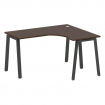 Metal System Стол криволинейный правый на А-образном м/к БА.СА-3 (R) Венге Цаво/Металл Антрацит 1400