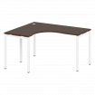Metal System Quattro Стол криволинейный левый на П-образном м/к 40БП.СА-3 (L) Венге Цаво/Металл Белы