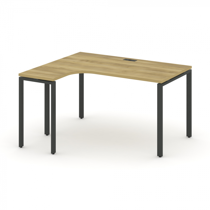 Concept Стол эргономичный CN.SA-001(L) Дуб Винченцо/Металл Антрацит 1380*1180*750