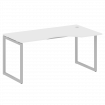 Metal System Quattro Стол криволинейный правый на О-образном м/к 40БО.СА-1 (R) Белый/Металл Серый 16