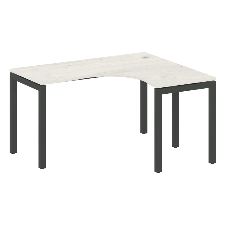 Metal System Quattro Стол криволинейный правый на П-образном м/к 50БП.СА-3 (R) Дуб Наварра/Металл Ан