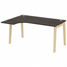 Onix Wood Стол эргономичный левый OW.SA-4 (L) Дуб Мали/Дуб Светлый/Металл Белый 1580*1180*750 (800/4