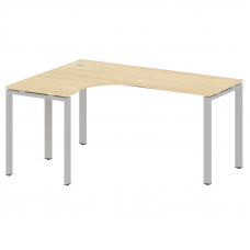 Metal System Стол криволинейный левый на П-образном м/к БП.СА-4 (L) Акация Лорка/Металл Серый 1600*1