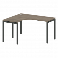 Metal System Quattro Стол криволинейный левый на П-образном м/к 40БП.СА-3 (L) Вяз Благородный/Металл