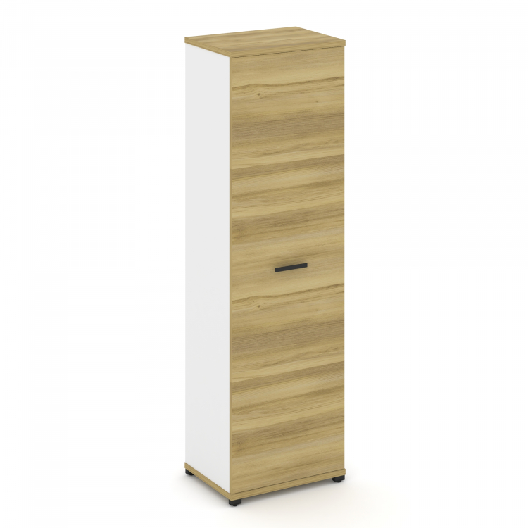 Concept Гардероб узкий CN.GB.E-001 B Дуб Винченцо/Белый Бриллиант/Металл Черный 570*420*1922