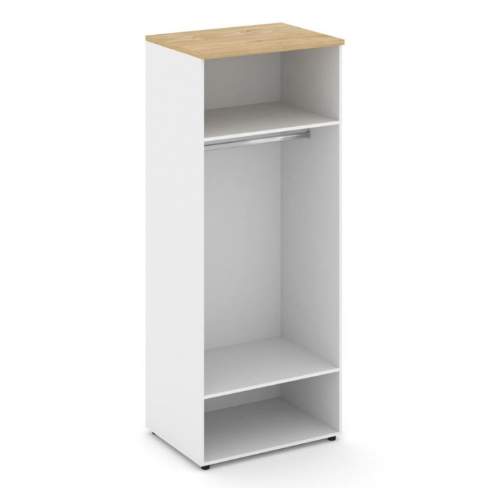 Style Project Гардероб широкий глубокий SN.GB.E-004 Белый/Тиквуд Светлый/Черный Ручки 796*600*1982