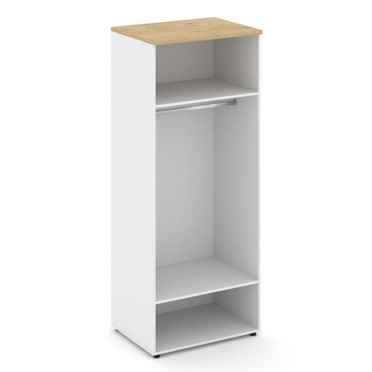 Style Project Гардероб широкий глубокий SN.GB.E-004 Белый/Тиквуд Светлый/Черный Ручки 796*600*1982