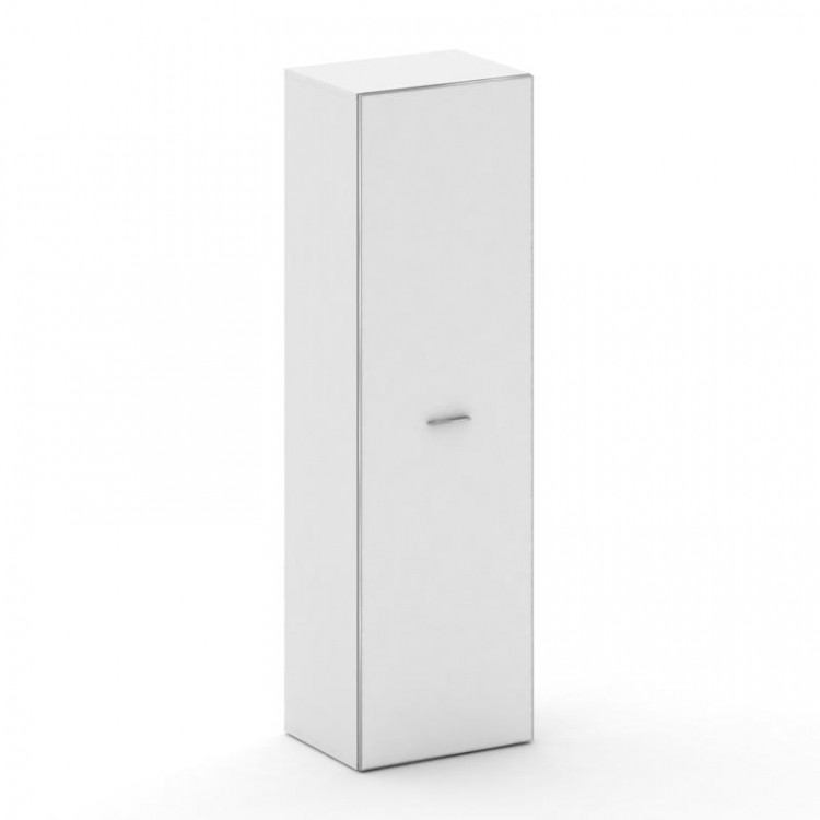 Fresco Гардероб узкий универсальный FR.GB-102 white Белый Бриллиант UM/Лакобель Белый/Хром 600*460*2