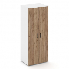 Style Project Гардероб широкий глубокий SN.GB.E-004 Белый/Белый/Дуб Табак/Черный Ручки 796*600*1982