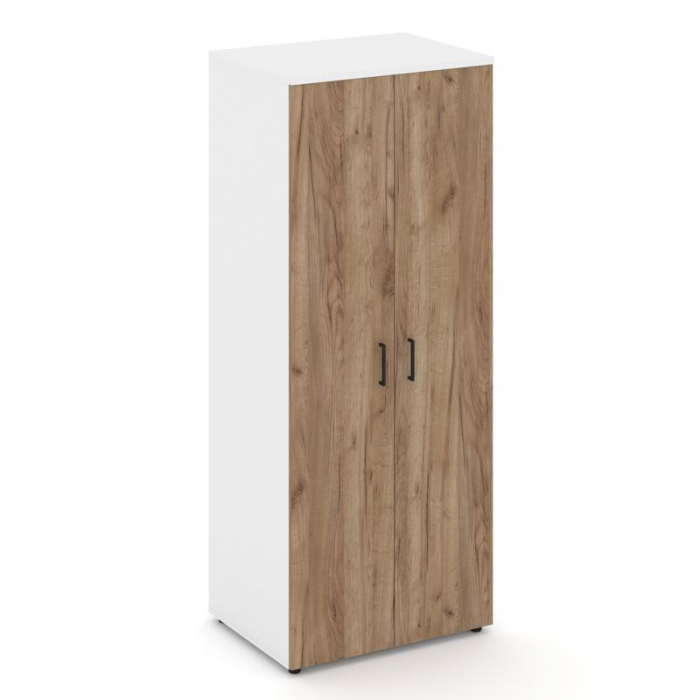 Style Project Гардероб широкий глубокий SN.GB.E-004 Белый/Белый/Дуб Табак/Черный Ручки 796*600*1982