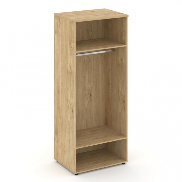 Style Project Гардероб широкий глубокий SN.GB.E-004 Тиквуд Светлый/Черный Ручки 796*600*1982